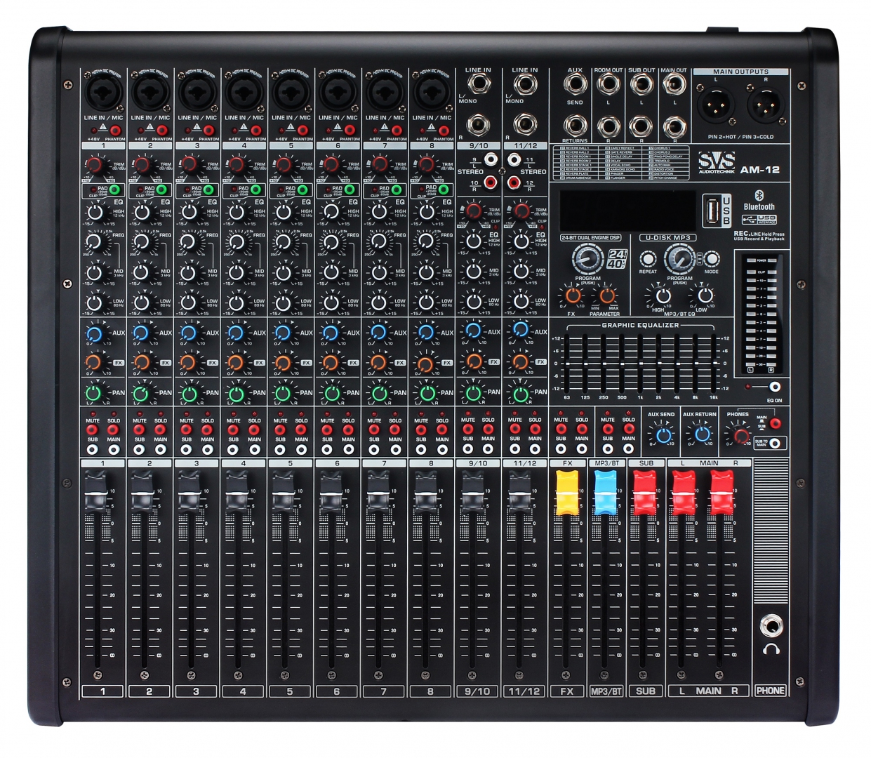 SVS Audiotechnik mixers AM-12 Микшерный пульт аналоговый, 12-канальный в Чечне